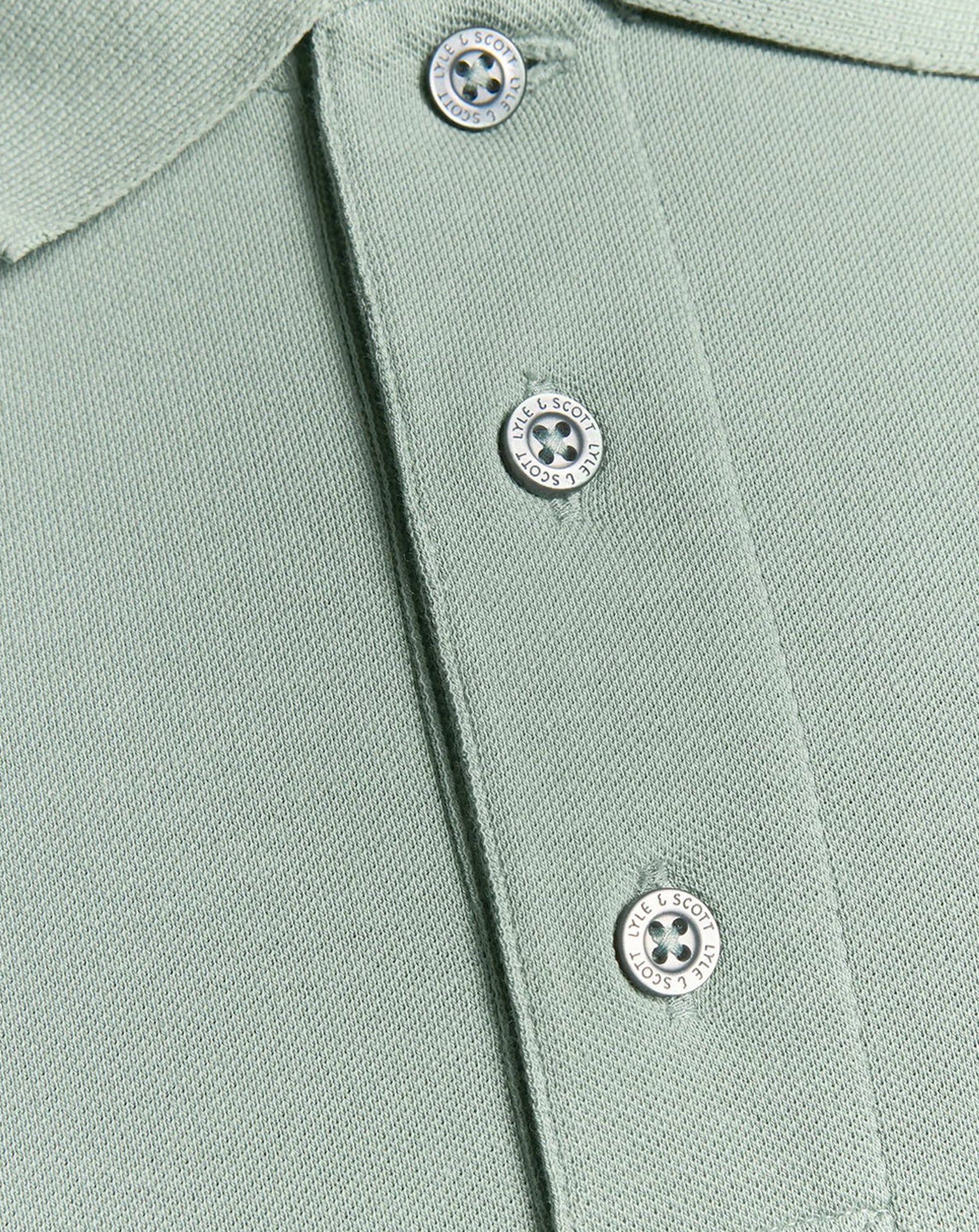 Lyle And Scott Plain Polo Shirt Cold Mint