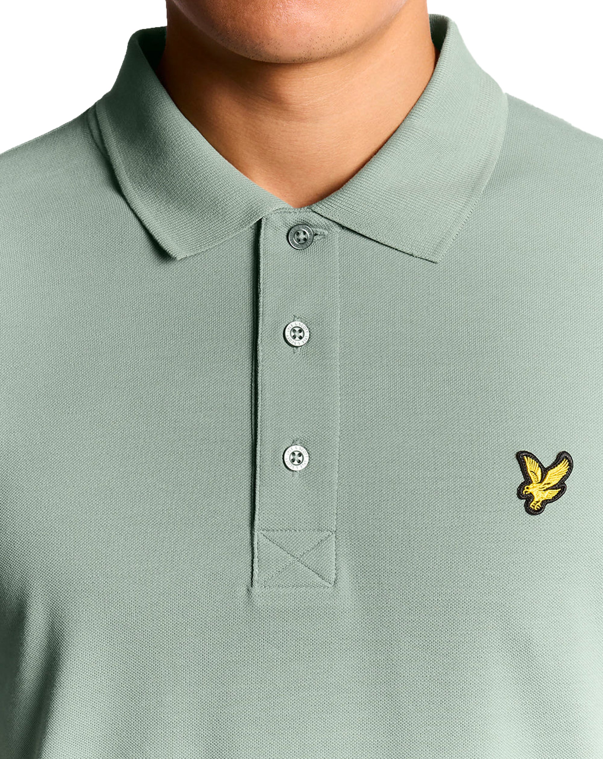 Lyle And Scott Plain Polo Shirt Cold Mint