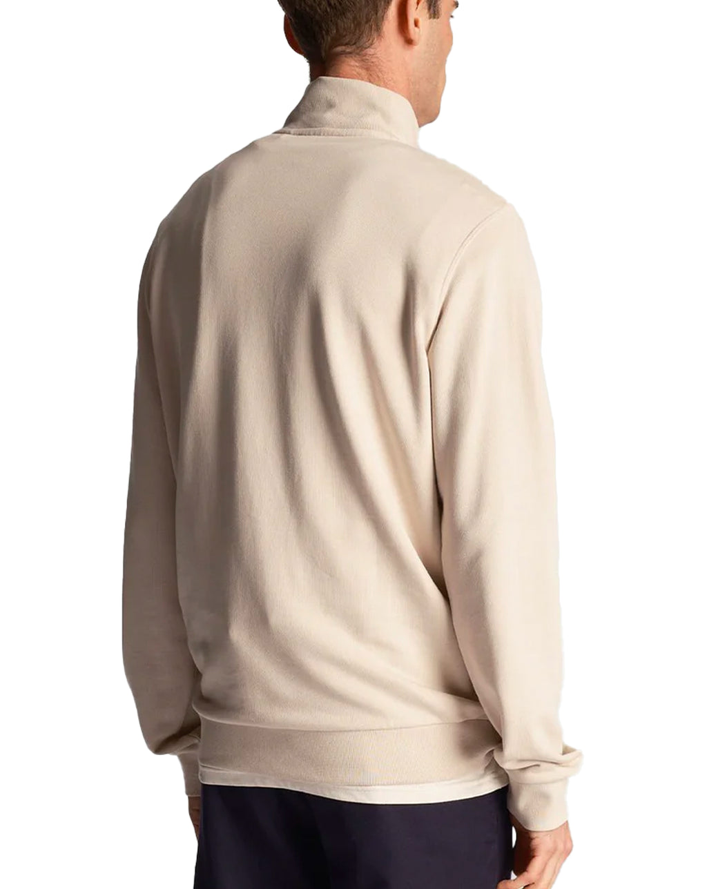 Lyle & Scott 1/4 zip tonal eagle sweatshirt COVE