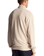 Lyle & Scott 1/4 zip tonal eagle sweatshirt COVE