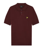 Lyle & Scott Archive Knitted Polo CLARET JUG