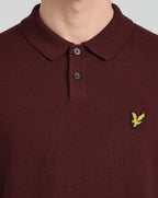 Lyle & Scott Archive Knitted Polo CLARET JUG