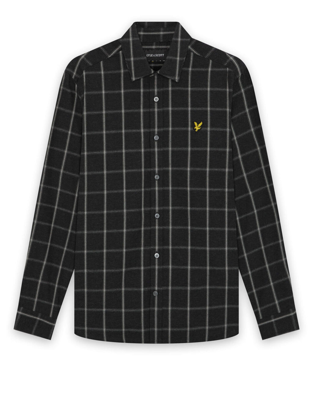 Lyle & Scott Broad Windowpane Check Shirt JET BLACK