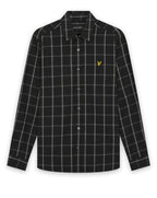 Lyle & Scott Broad Windowpane Check Shirt JET BLACK