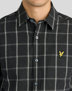 Lyle & Scott Broad Windowpane Check Shirt JET BLACK