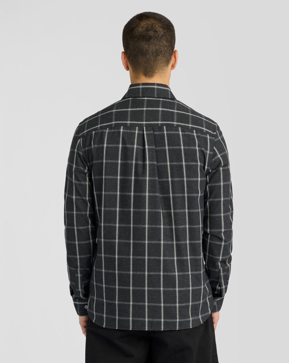 Lyle & Scott Broad Windowpane Check Shirt JET BLACK