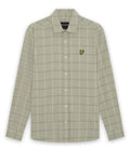 Lyle & Scott Broad Windowpane Check Shirt KHAKI