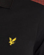 Lyle & Scott Check Panelled Polo Shirt JET BLACK
