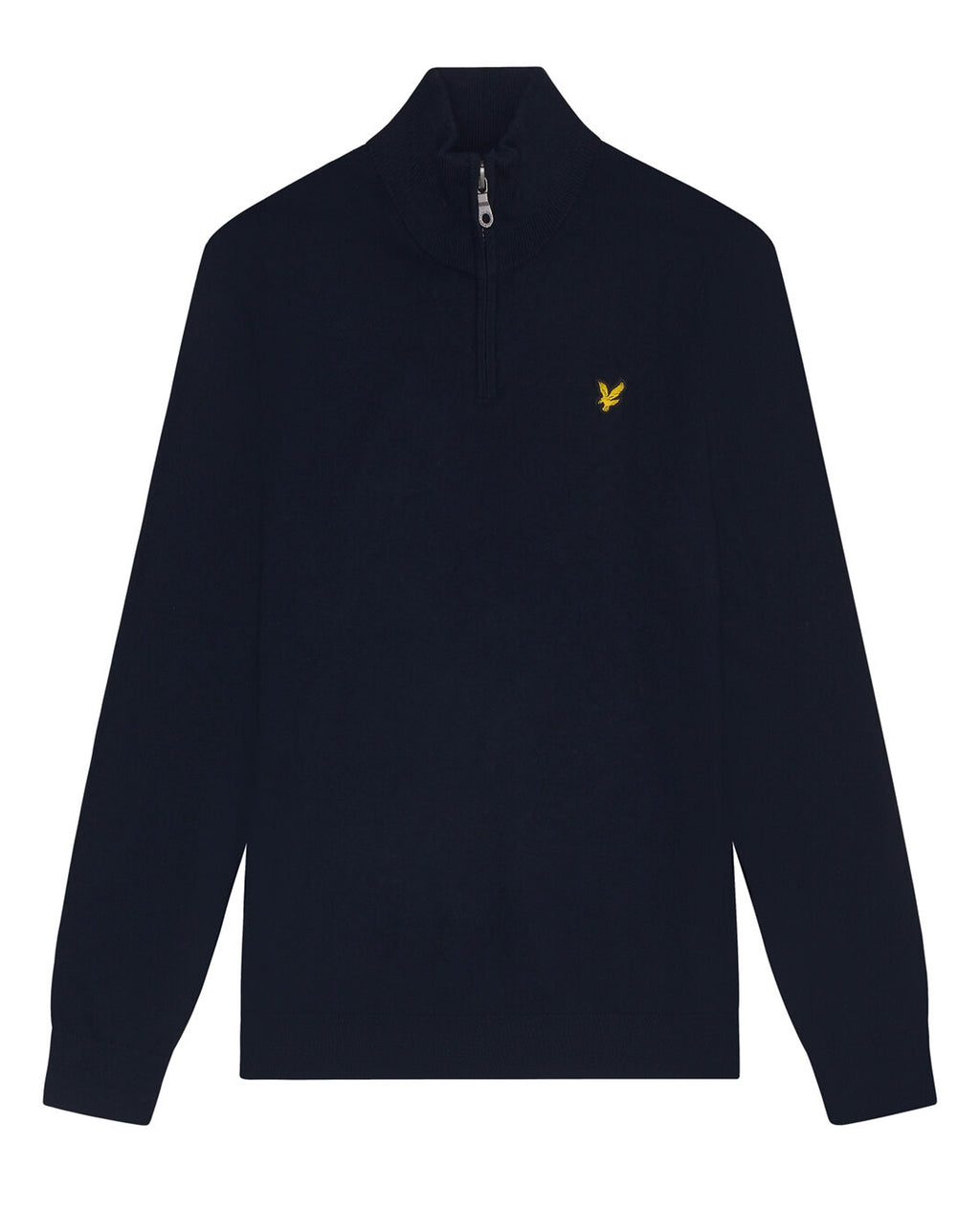 Lyle & Scott Cotton Merino Quarter Zip Jumper DARK NAVY