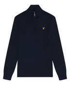 Lyle & Scott Cotton Merino Quarter Zip Jumper DARK NAVY