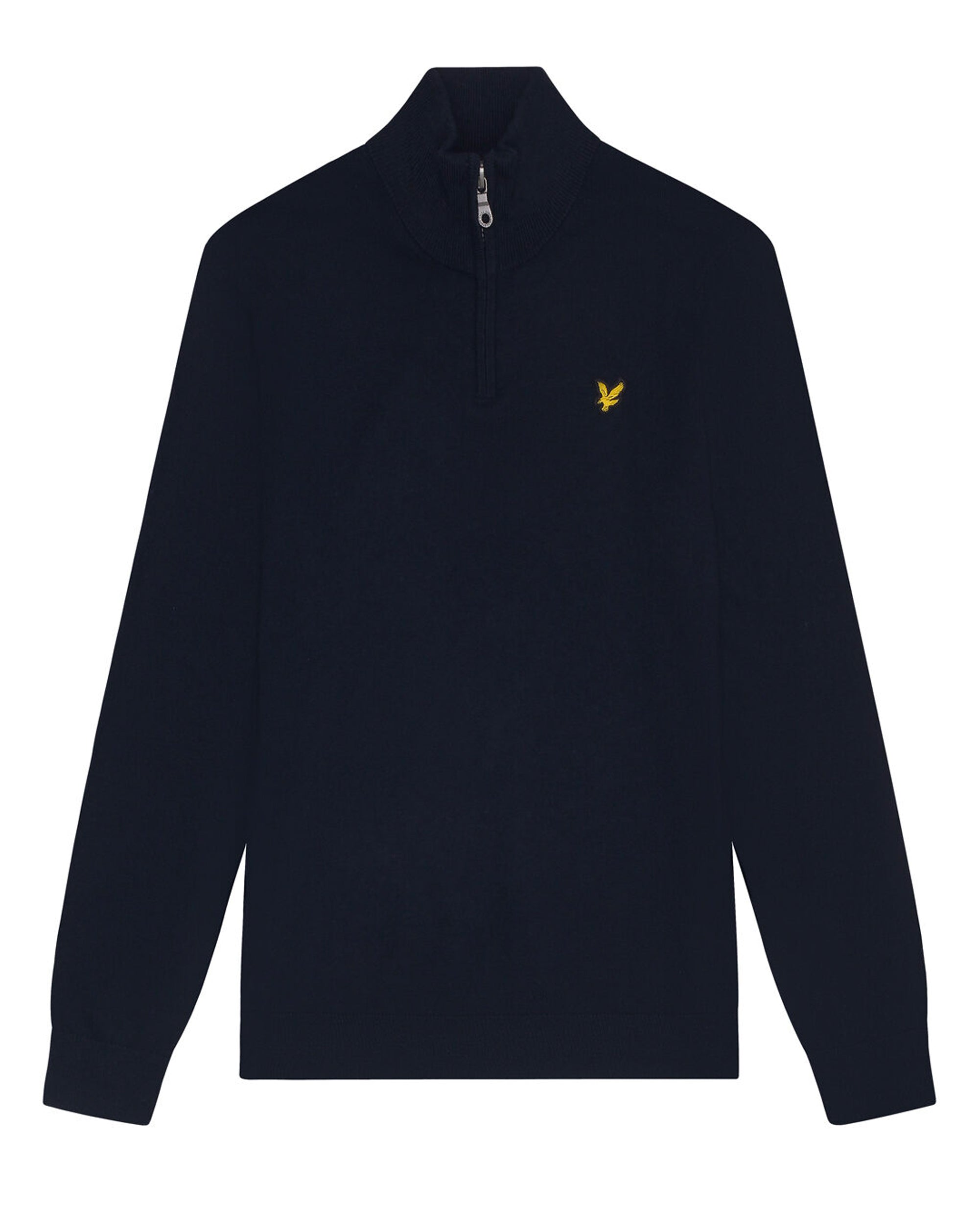 Lyle & Scott Cotton Merino Quarter Zip Jumper DARK NAVY