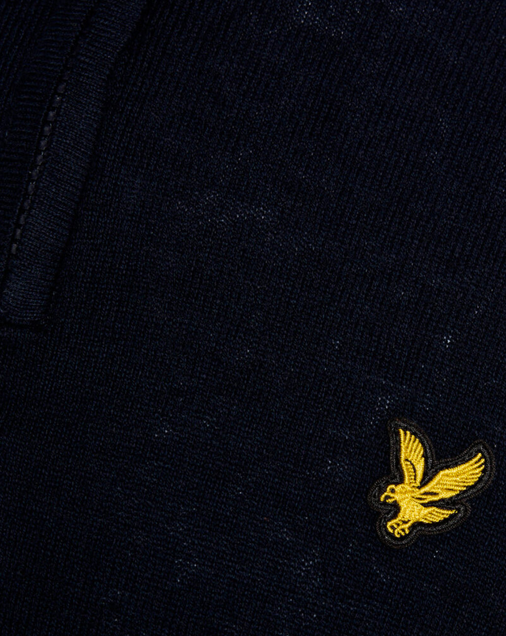 Lyle & Scott Cotton Merino Quarter Zip Jumper DARK NAVY