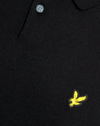 Lyle & Scott Cotton Short Sleeve Knitted Polo JET BLACK