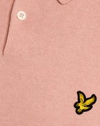Lyle & Scott Cotton Short Sleeve Knitted Polo Pink Grapefruit