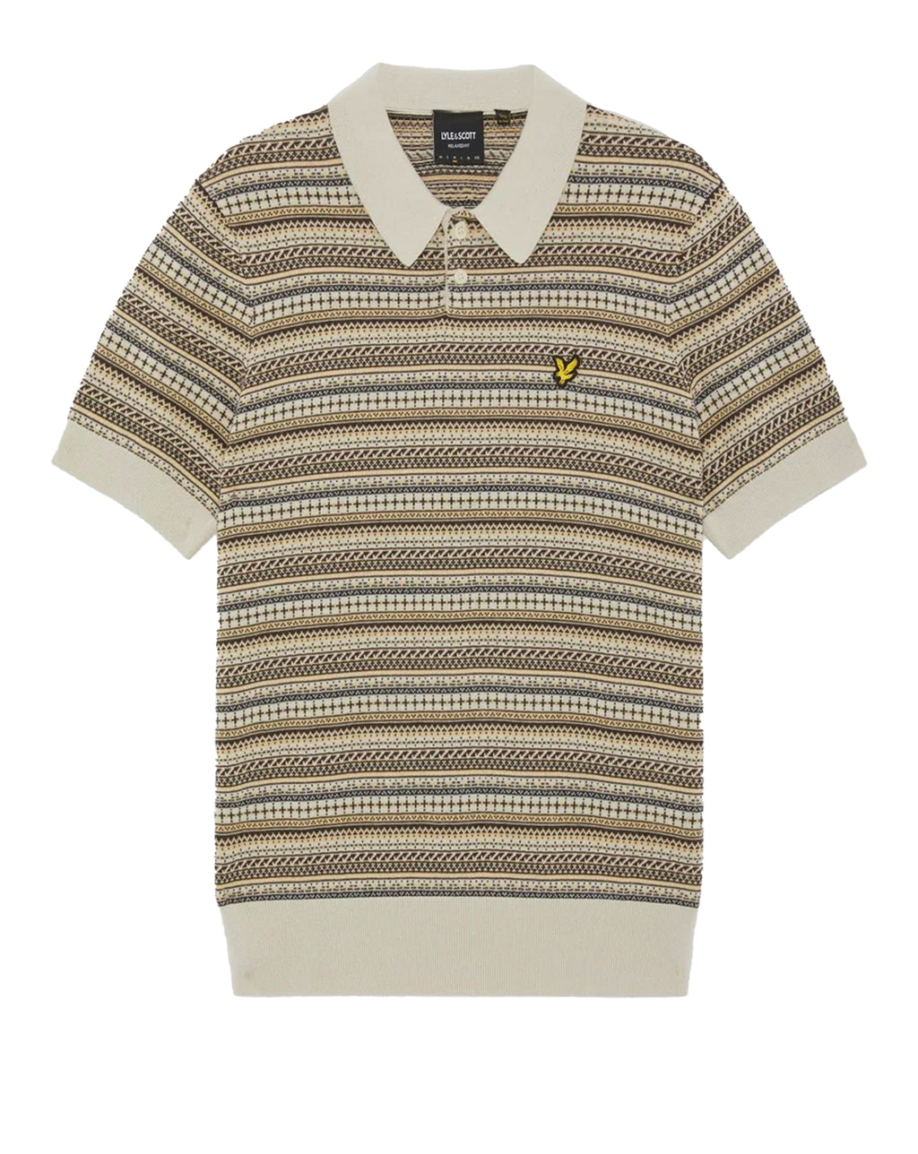 Lyle & Scott Fairisle Short Sleeve polo COVE