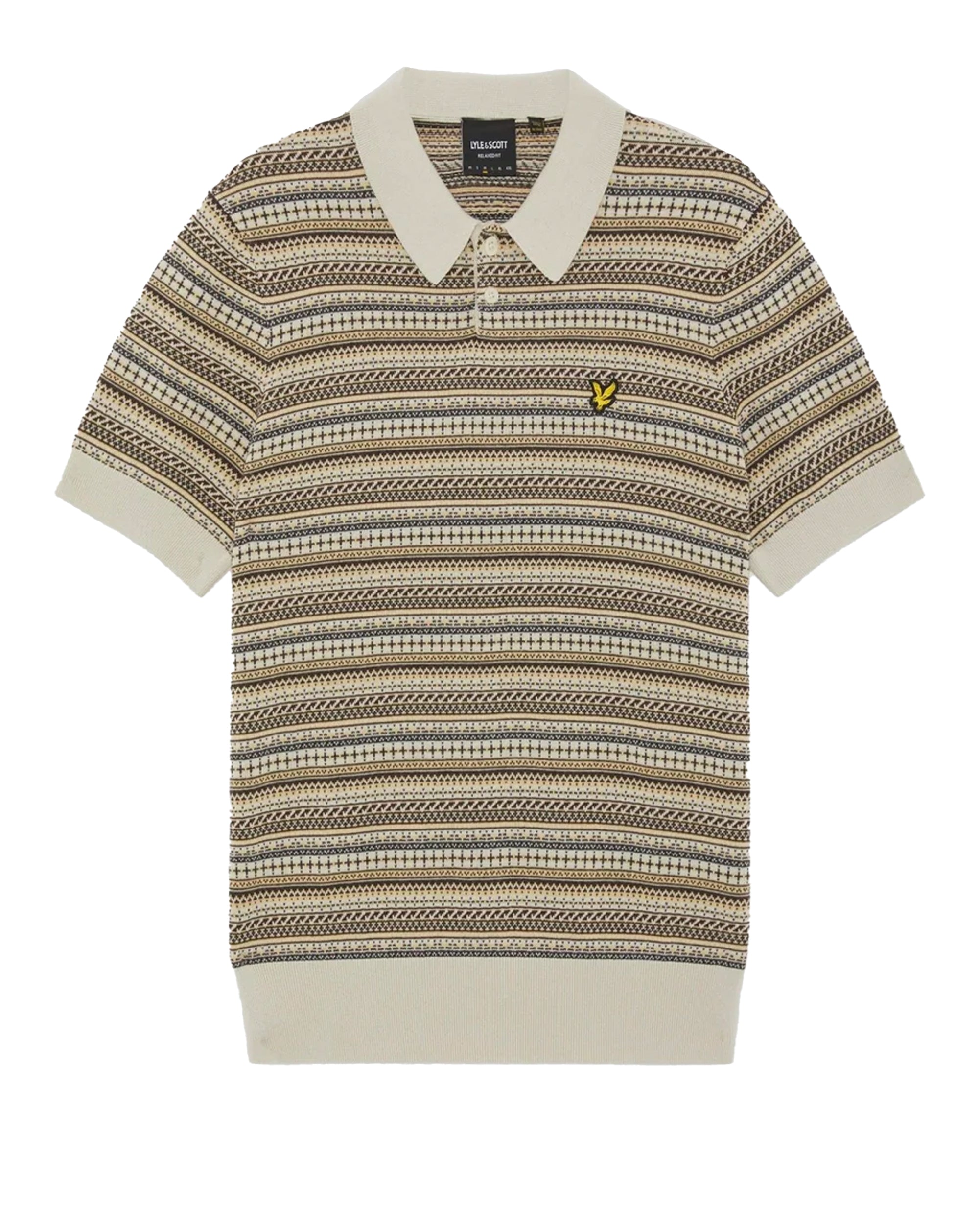 Lyle & Scott Fairisle Short Sleeve polo COVE
