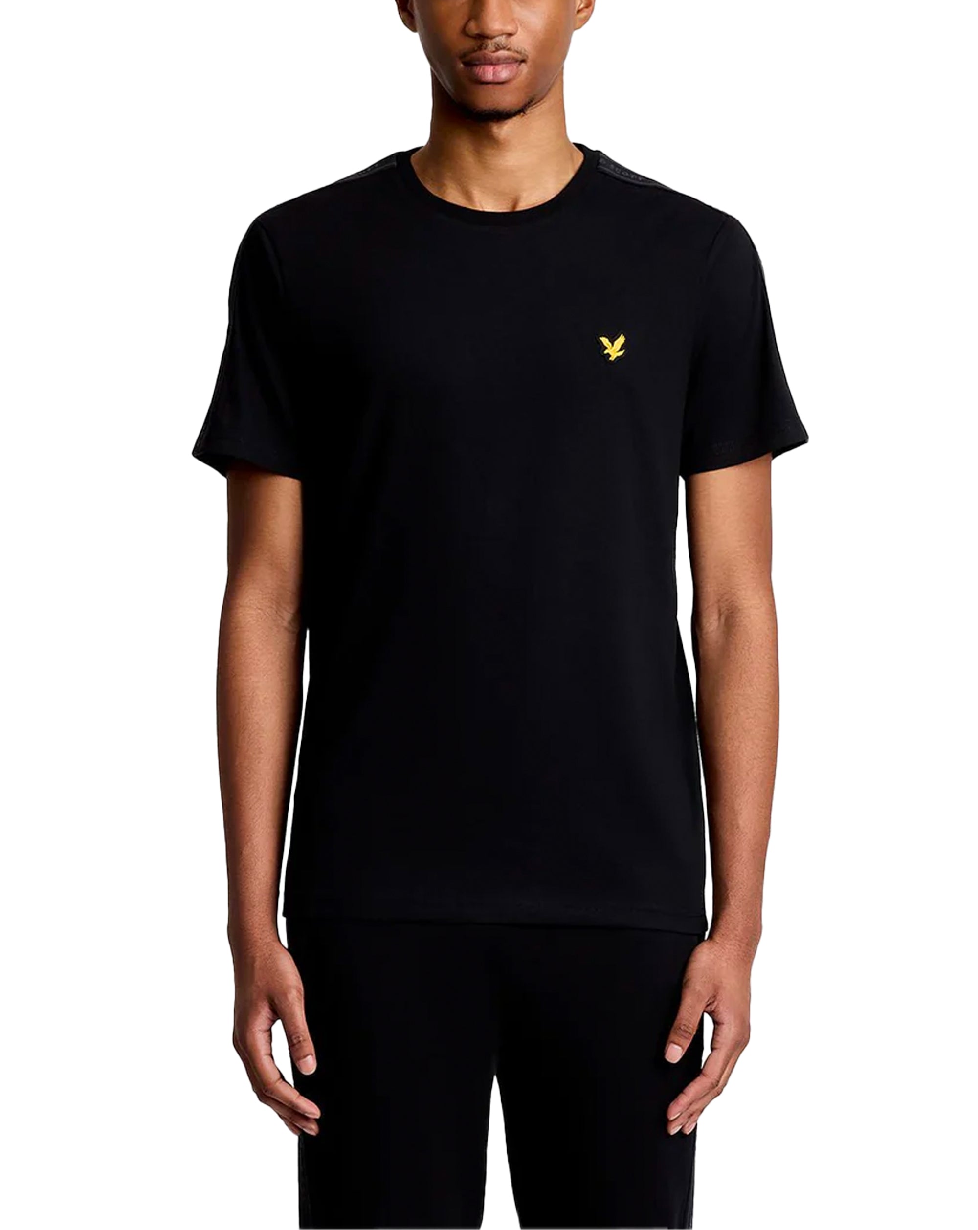 Lyle & Scott Jaquard tape T shirt JET BLACK
