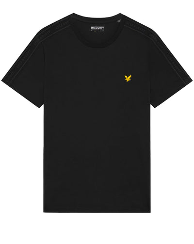 Lyle & Scott Jaquard tape T shirt JET BLACK