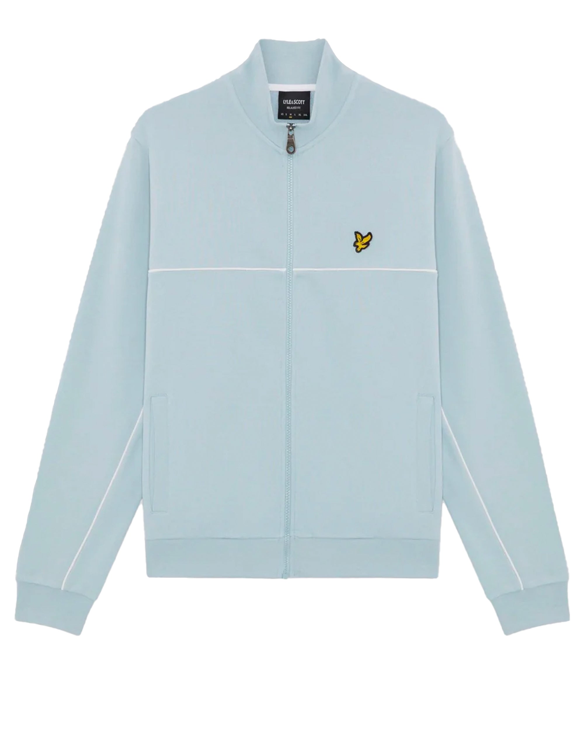 Lyle & Scott Piped Full Zip Track Top Opal Blue