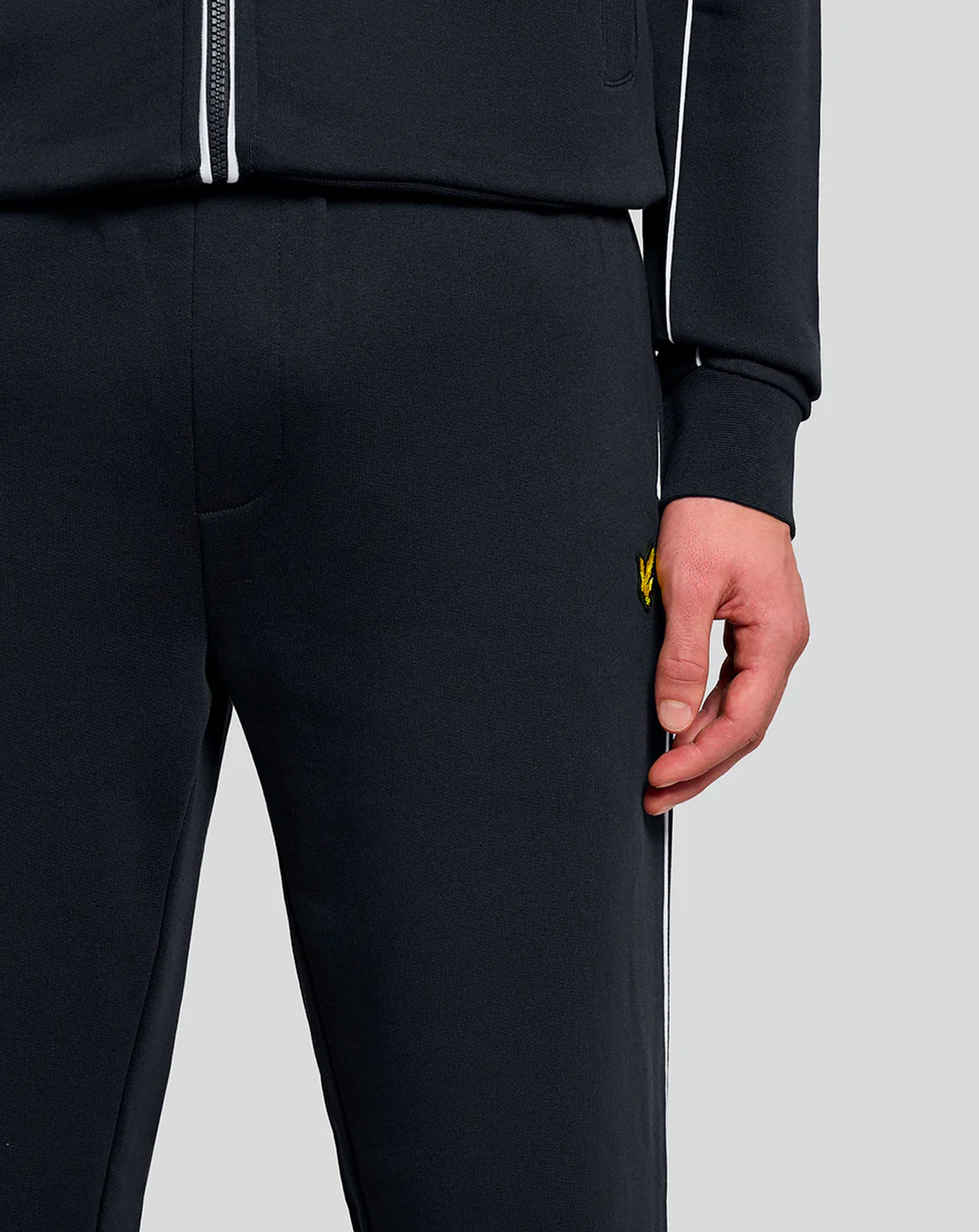 Lyle & Scott Piped Straight Leg Track Bottoms DARK NAVY