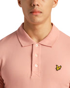 Lyle & Scott Plain Polo Shirt Palm Pink