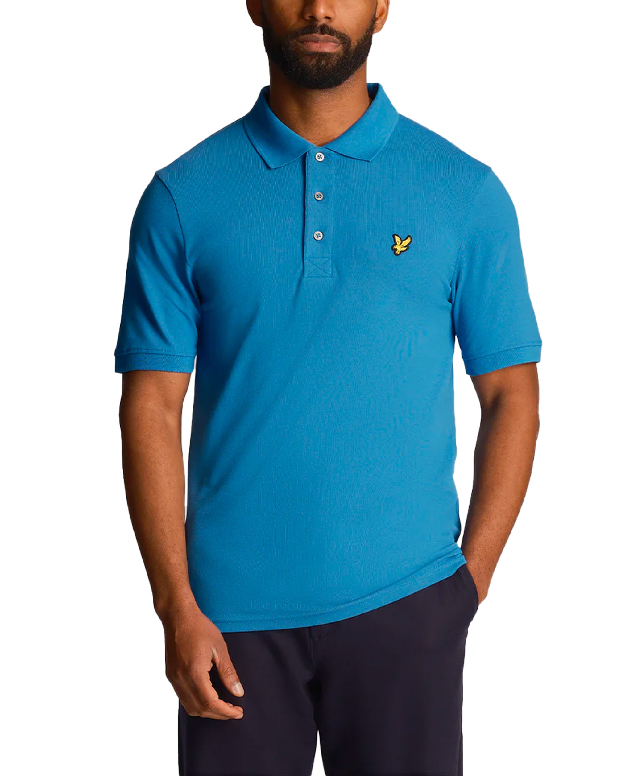Lyle & Scott Plain Polo Shirt Spring Blue