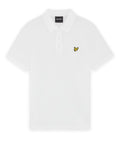 Lyle & Scott Popcorn Jacquard Polo Shirt WHITE