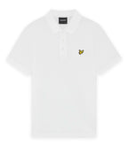 Lyle & Scott Popcorn Jacquard Polo Shirt WHITE