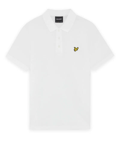 Lyle & Scott Popcorn Jacquard Polo Shirt WHITE