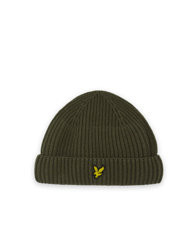 Lyle & Scott Ribbed Beanie True Olive