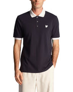 Lyle & Scott Ringer Polo T Shirt Navy / White