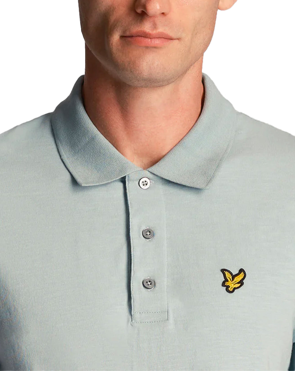 Lyle & Scott Slub Polo Shirt Slate Blue