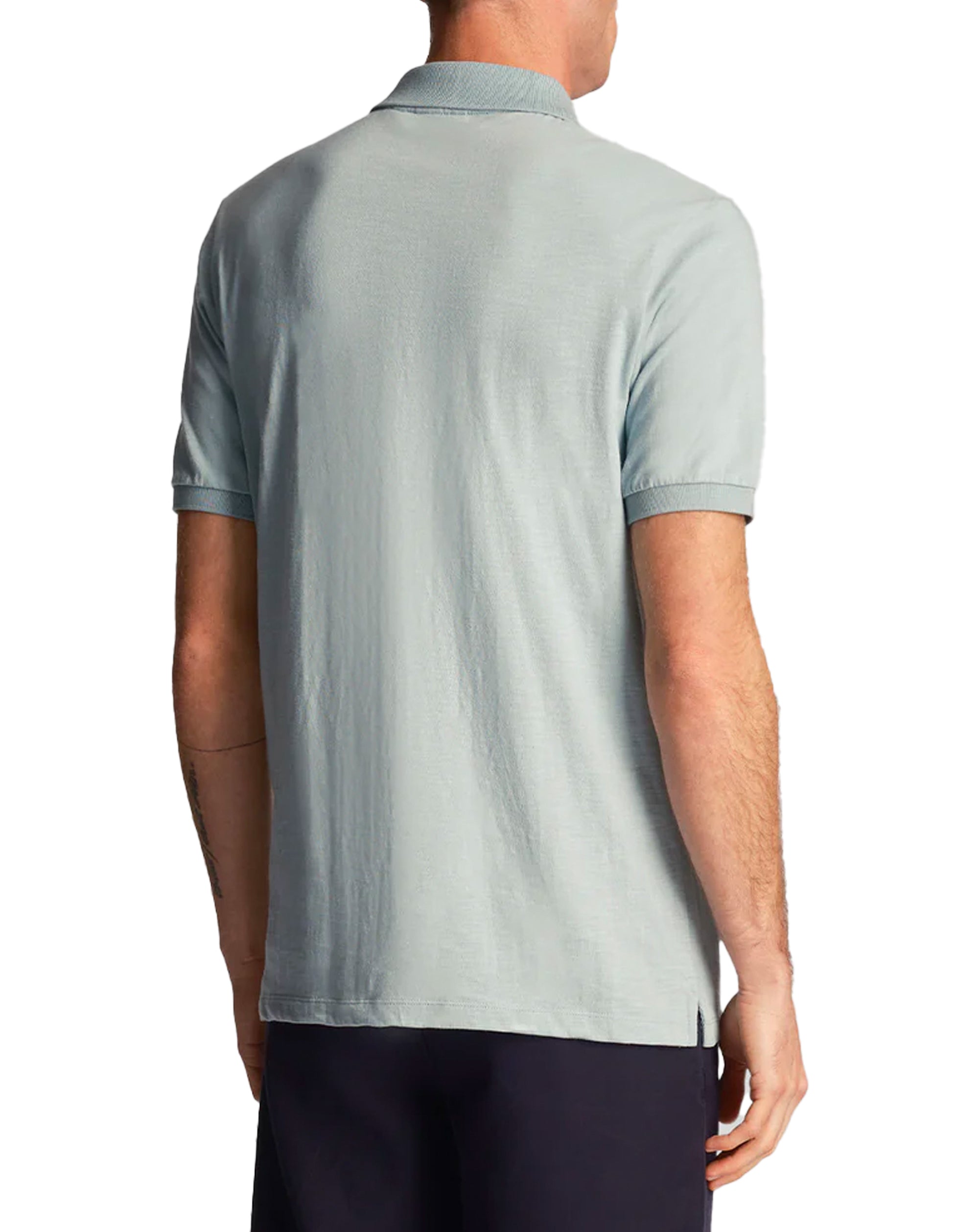 Lyle & Scott Slub Polo Shirt Slate Blue