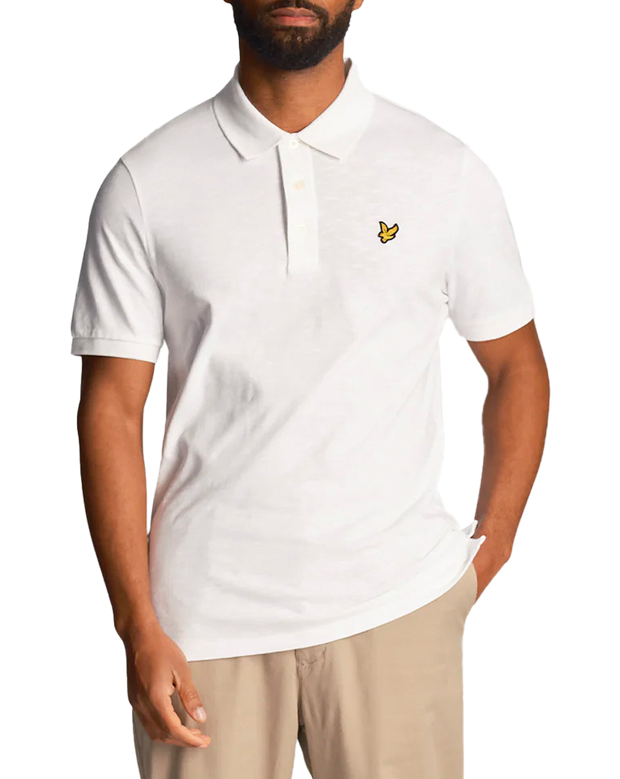 Lyle & Scott Slub Polo Shirt White