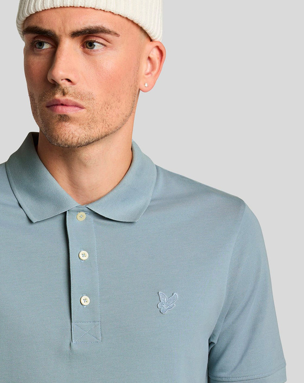 Lyle & Scott Superfine Polo Shirt Tonal Blue Ash