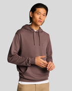 Lyle & Scott Lyle superfine pullover hoodie PLUM TRUFFEL