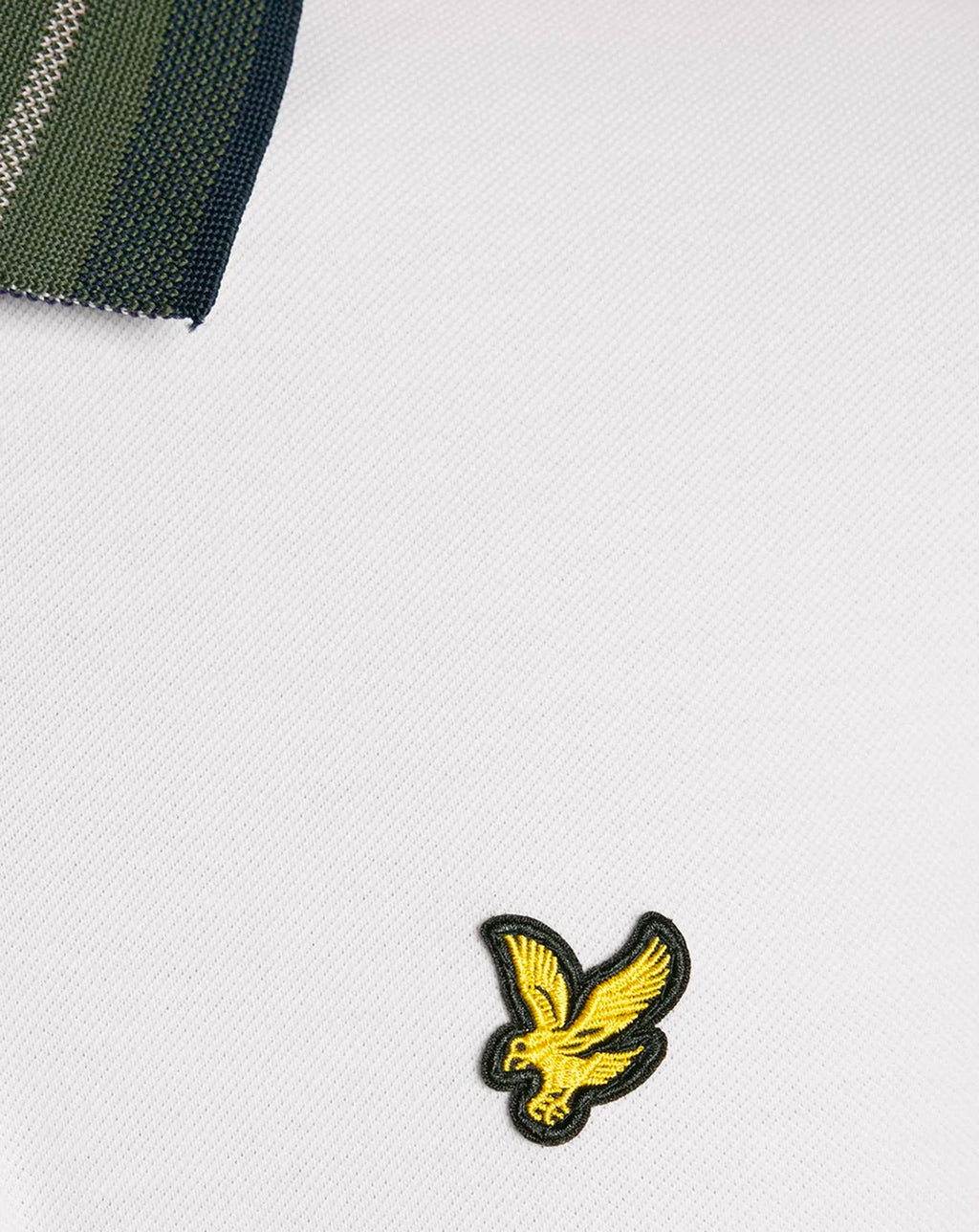 Lyle & Scott Tartan Collar Polo Shirt WHITE