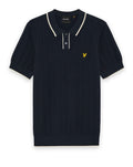 Lyle & Scott Tipped Pique Knitted Polo DARK NAVY