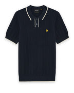 Lyle & Scott Tipped Pique Knitted Polo DARK NAVY