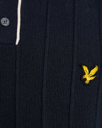Lyle & Scott Tipped Pique Knitted Polo DARK NAVY