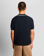 Lyle & Scott Tipped Pique Knitted Polo DARK NAVY