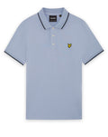 Lyle & Scott Tipped Polo Shirt Bubble Blue / Jet Black