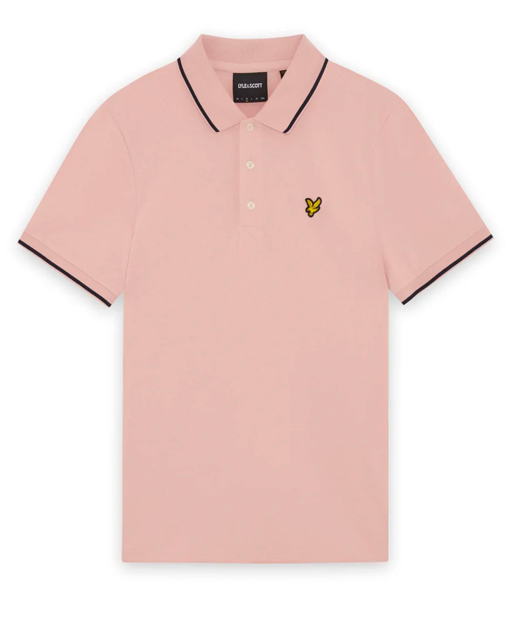 Lyle & Scott Tipped Polo Shirt Pink Grapefruit