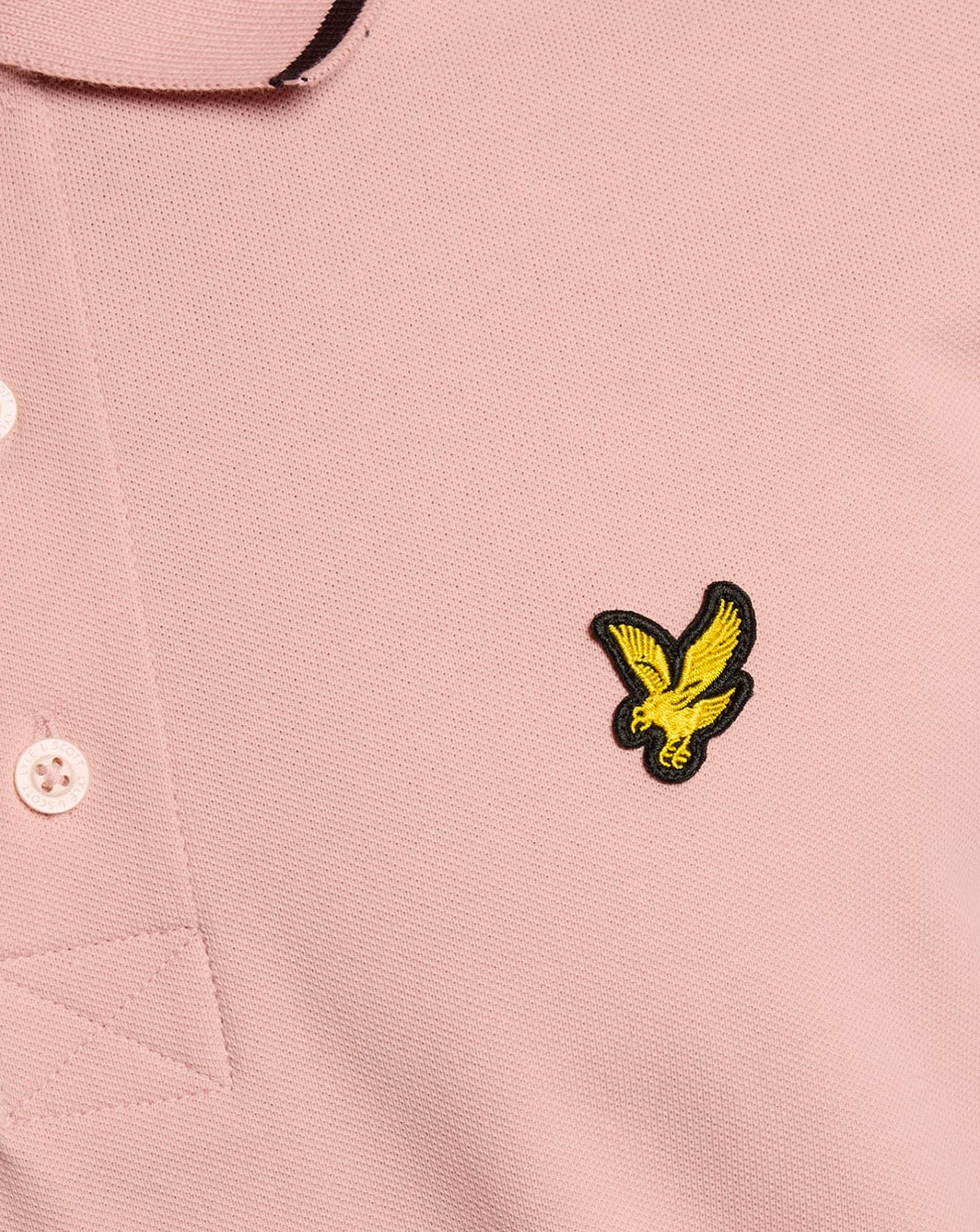 Lyle & Scott Tipped Polo Shirt Pink Grapefruit