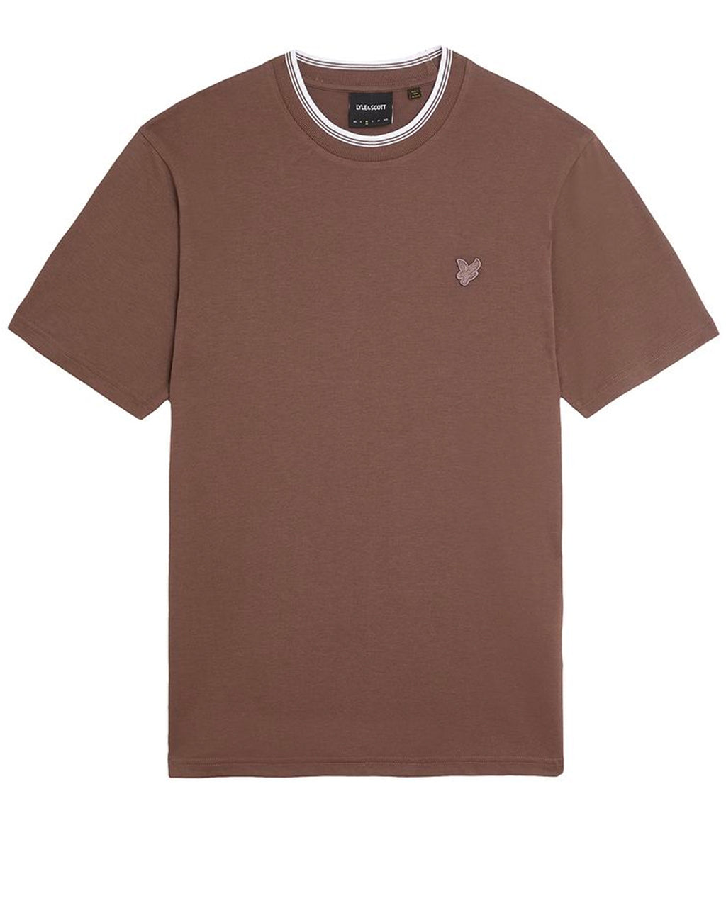 Lyle & Scott Tipped Superfine T Shirt Plum Truffle