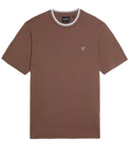 Lyle & Scott Tipped Superfine T Shirt Plum Truffle