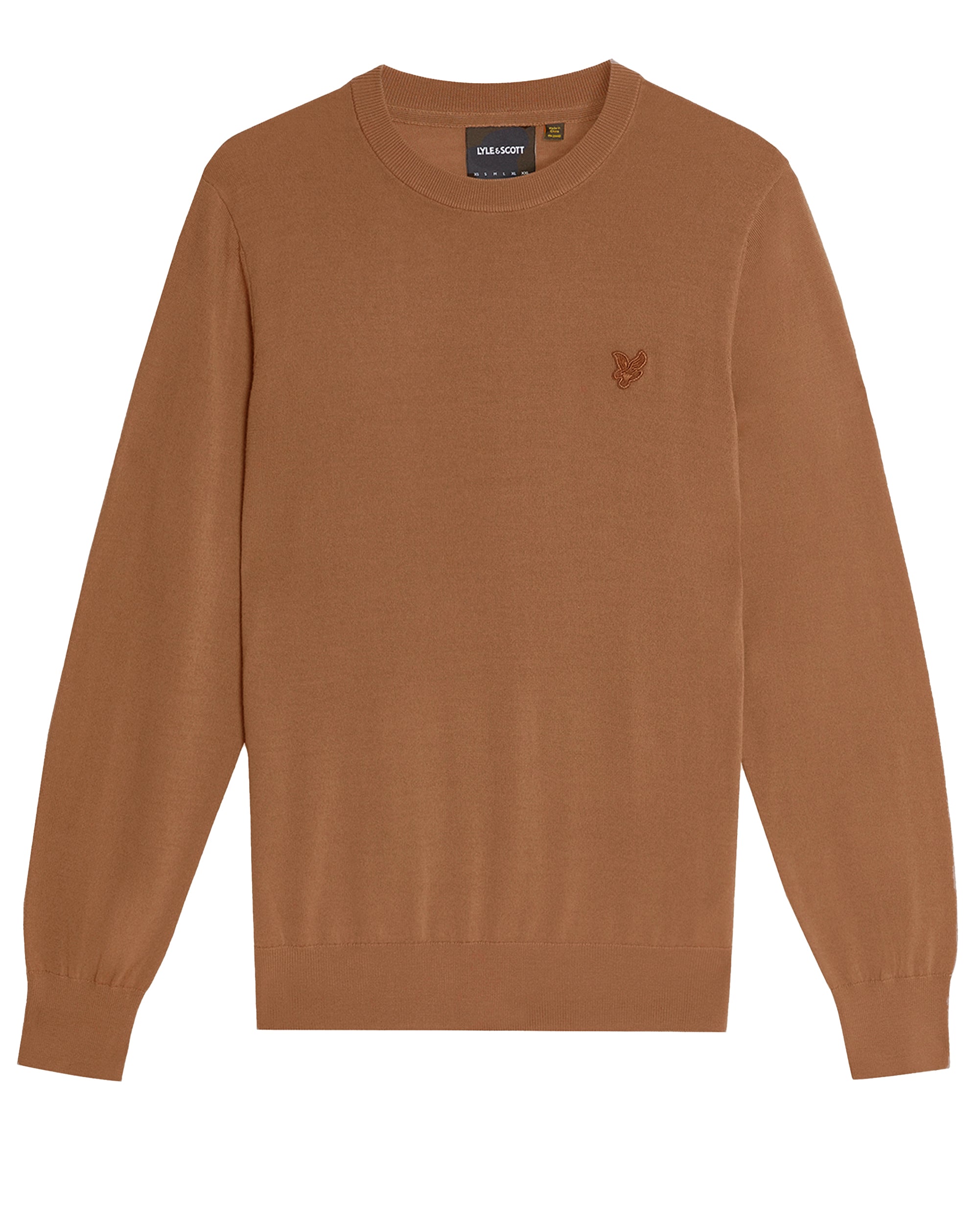 Lyle & Scott Tonal Eagle Merino Crew Neck Jumper Nomad