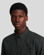 Lyle & Scott Tonal Eagle Plain Oxford Shirt Jet Black