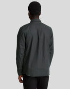 Lyle & Scott Tonal Eagle Plain Oxford Shirt Jet Black