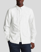 Lyle & Scott Tonal Eagle Plain Oxford Shirt White